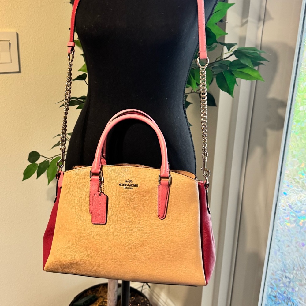 Coach Pink Peach Two-way satchel crossbody